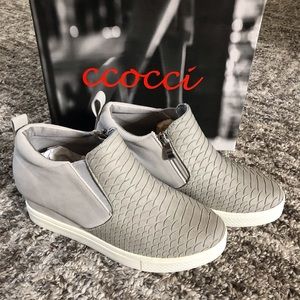 ccocci wedge sneaker, size 7.5, NIB